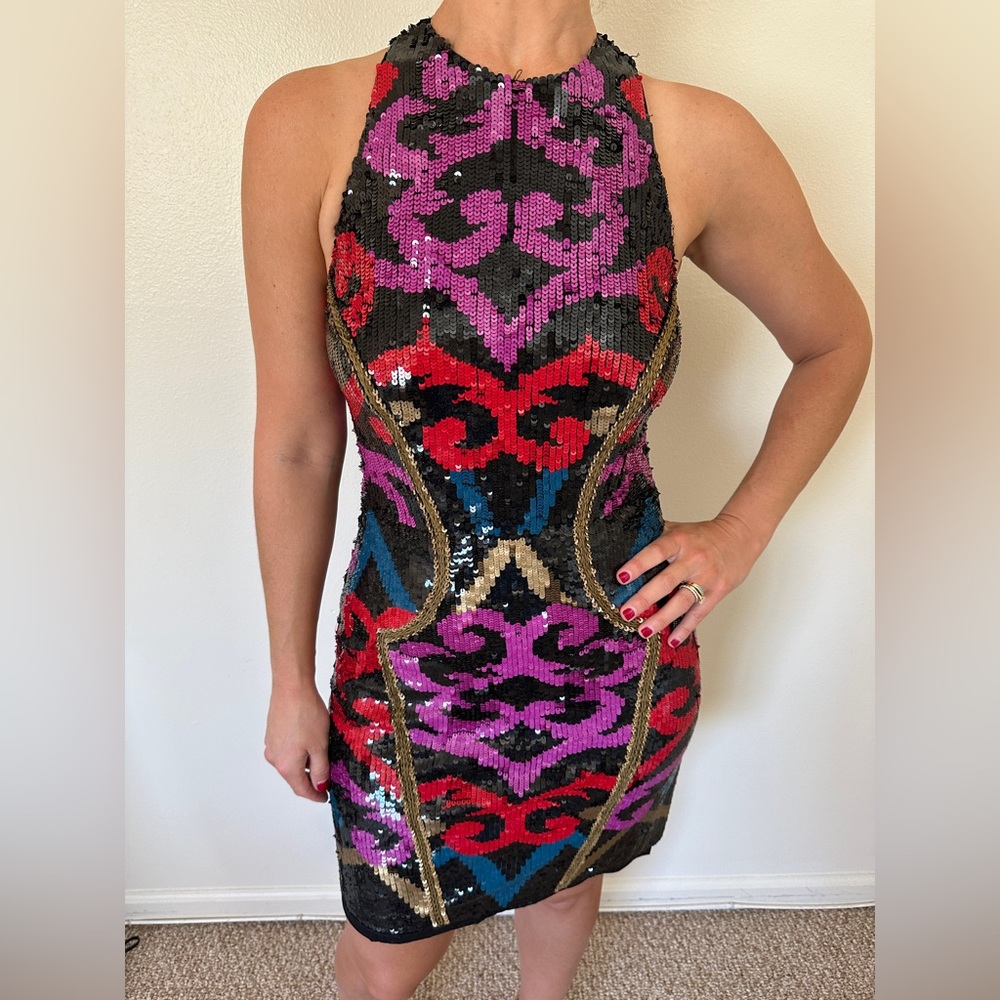 Nicole miller, sequin dress, size 6